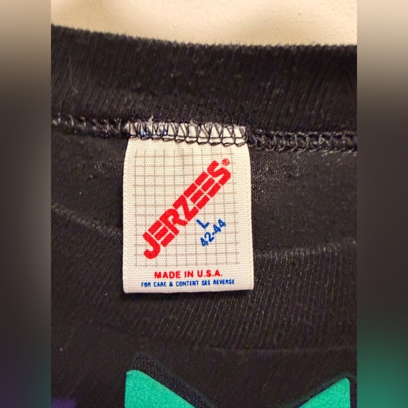 Mens Vintage Jerzees 80s Neon Colorful T-Shirt - Picture 3 of 3